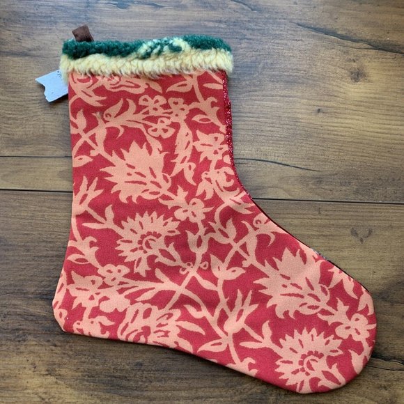 Christmas Stocking Kittens  Quilted Patchwork Fabric Cat NEW 13” Handmade - Picture 4 of 5